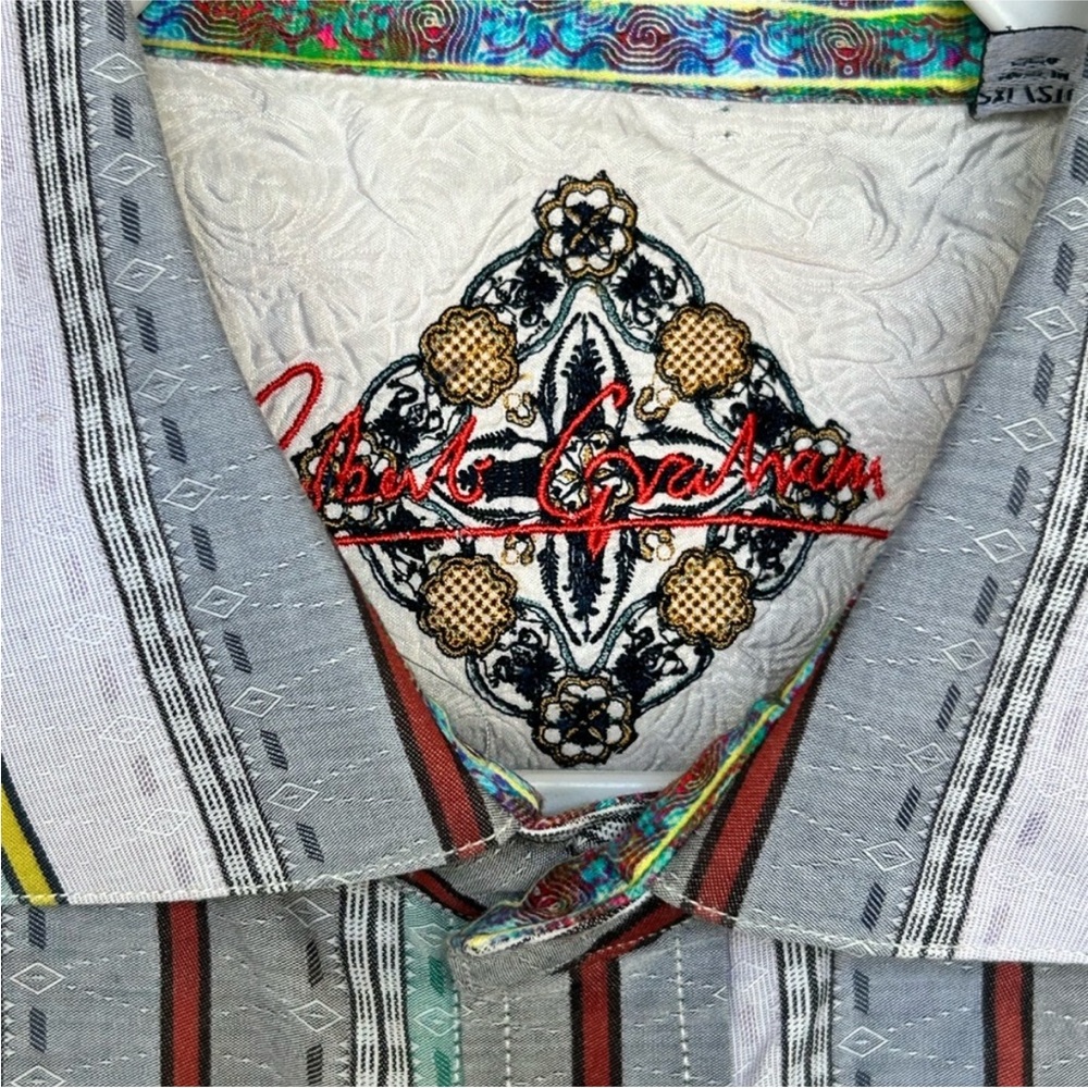 Robert Graham Stripped Multicolor Button Down Shi… - image 3